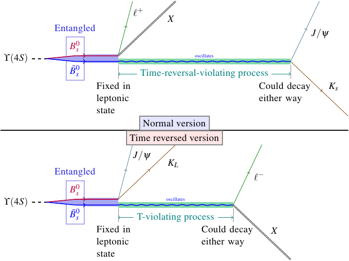 Time reversal symmetry violation in B meson oscillations