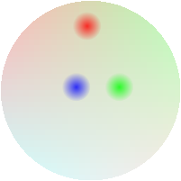 three quarks in a proton