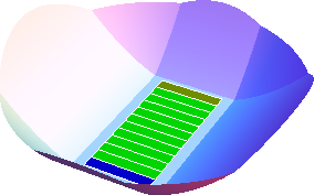 View of stadium model from an angle