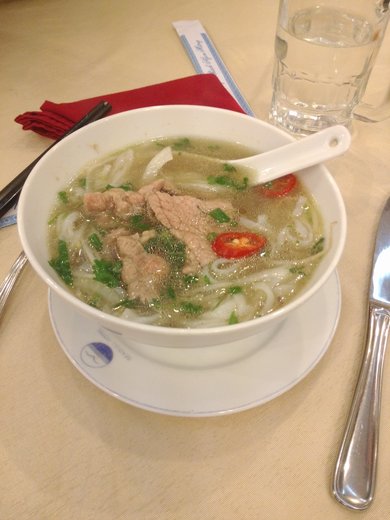 beef pho at the conference welcome dinner